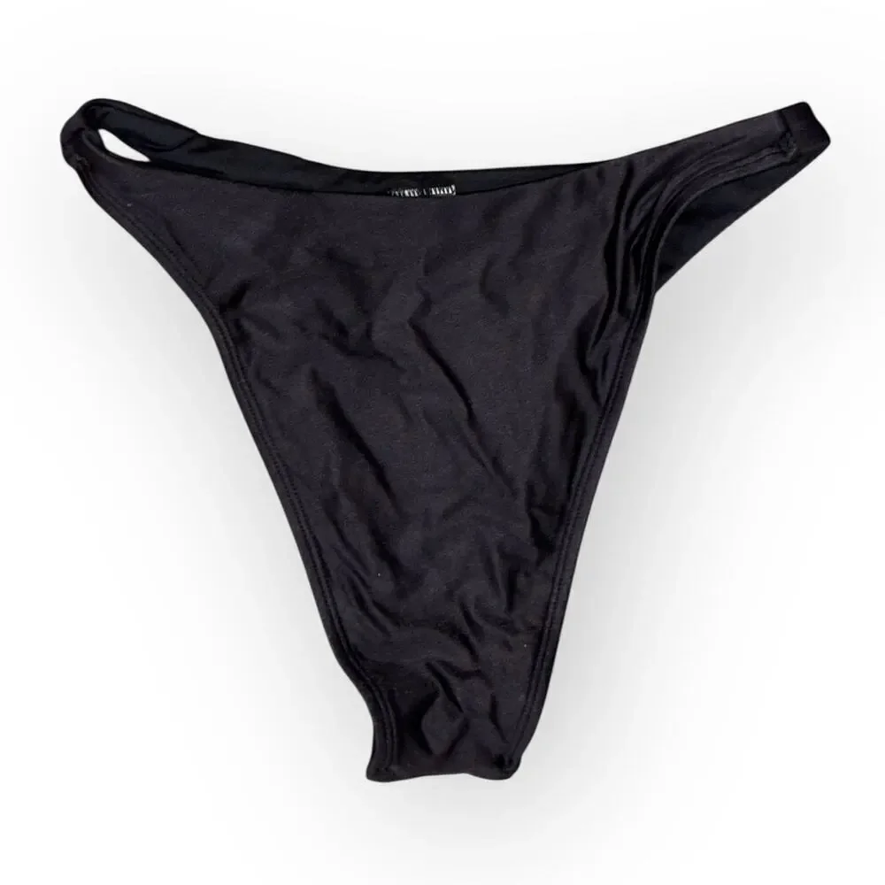 L Space Leilani Rose Appliqué High Cut Bikini Bottoms Size XS